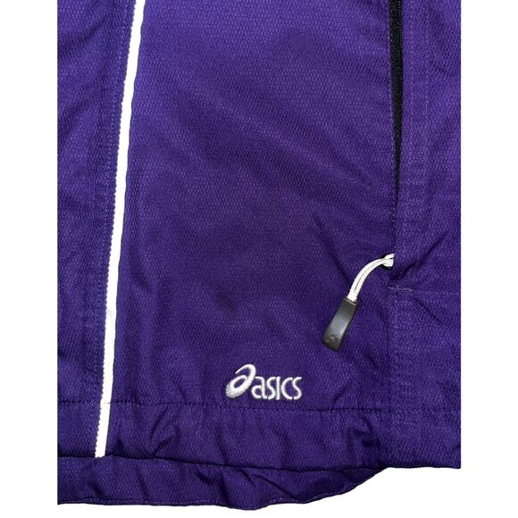 ASICS Women's Lightweight Jacket Medium Purple Full Zip Pockets Windbreaker EUC - Picture 3 of 10